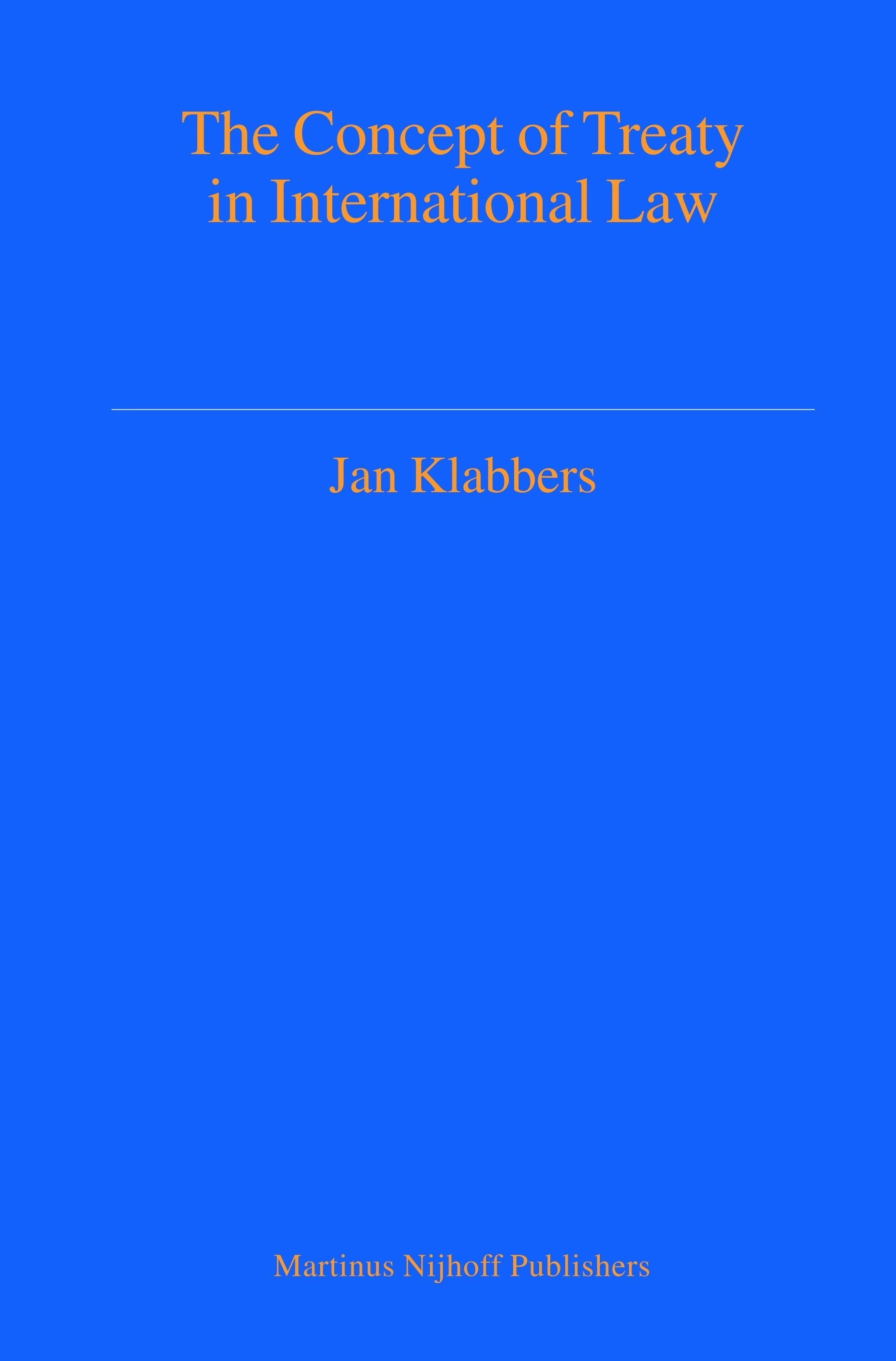 Book cover image for The Concept of Treaty in International Law ISBN: 9789041102447